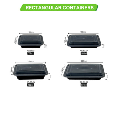 1000 ml RE 2CP Rectangular Container RP-RE-32-2CP