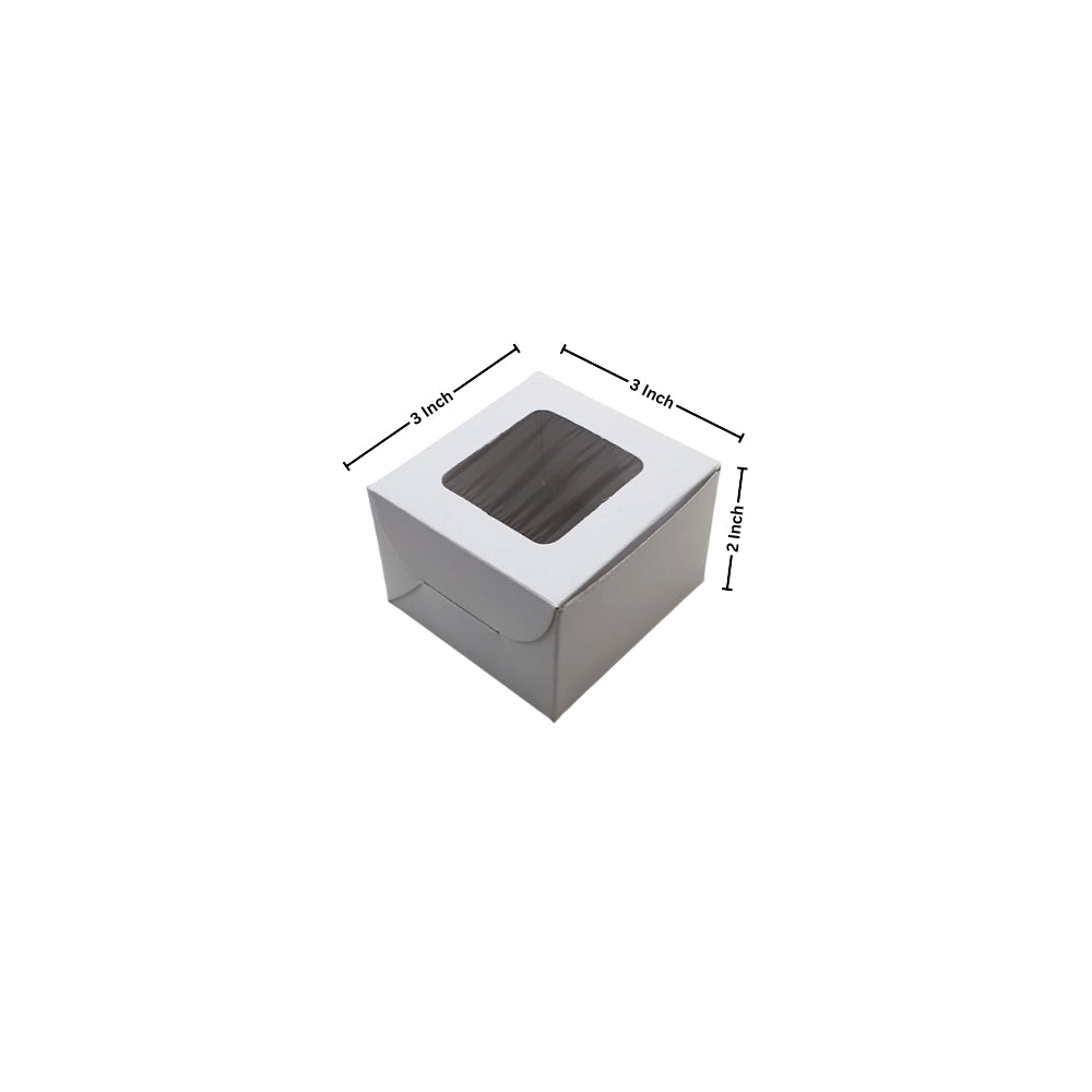 ITC 3x3x2 Inch Window Brownie Box for one Brownie
