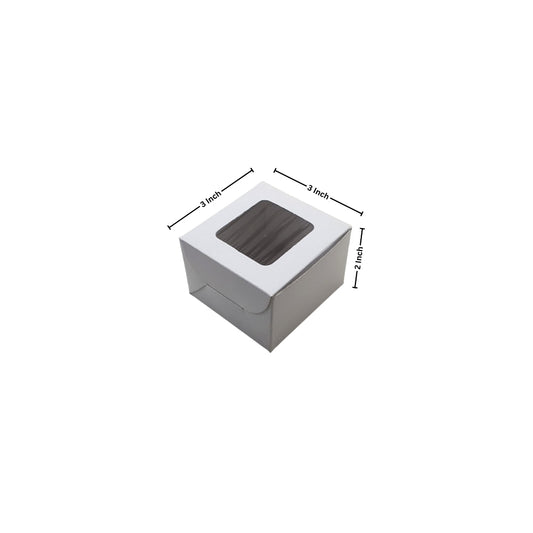 ITC 3x3x2 Inch Window Brownie Box for one Brownie