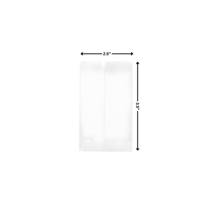 Transparent Center Seal Pouches ( 2.5x3.5 Inch )