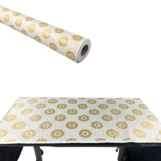 Sunflower Design Table Roll ( GOLD , WHITE)