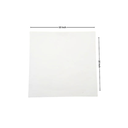Ecowrap Plain Cut Sheet 10 x 10 inch White color (250 Sheets) Butter Paper