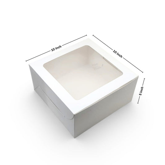 ITC 10x10x5 Inch Window Cake Box for 1 Kg Cake