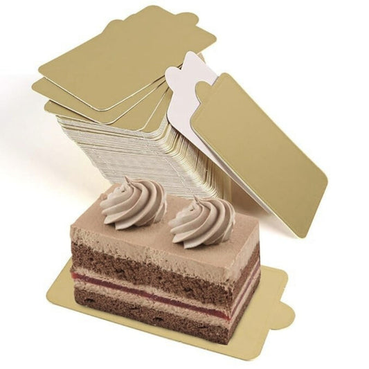 Cake Pastry Board – Rectangle Gold (3.5 x 2)