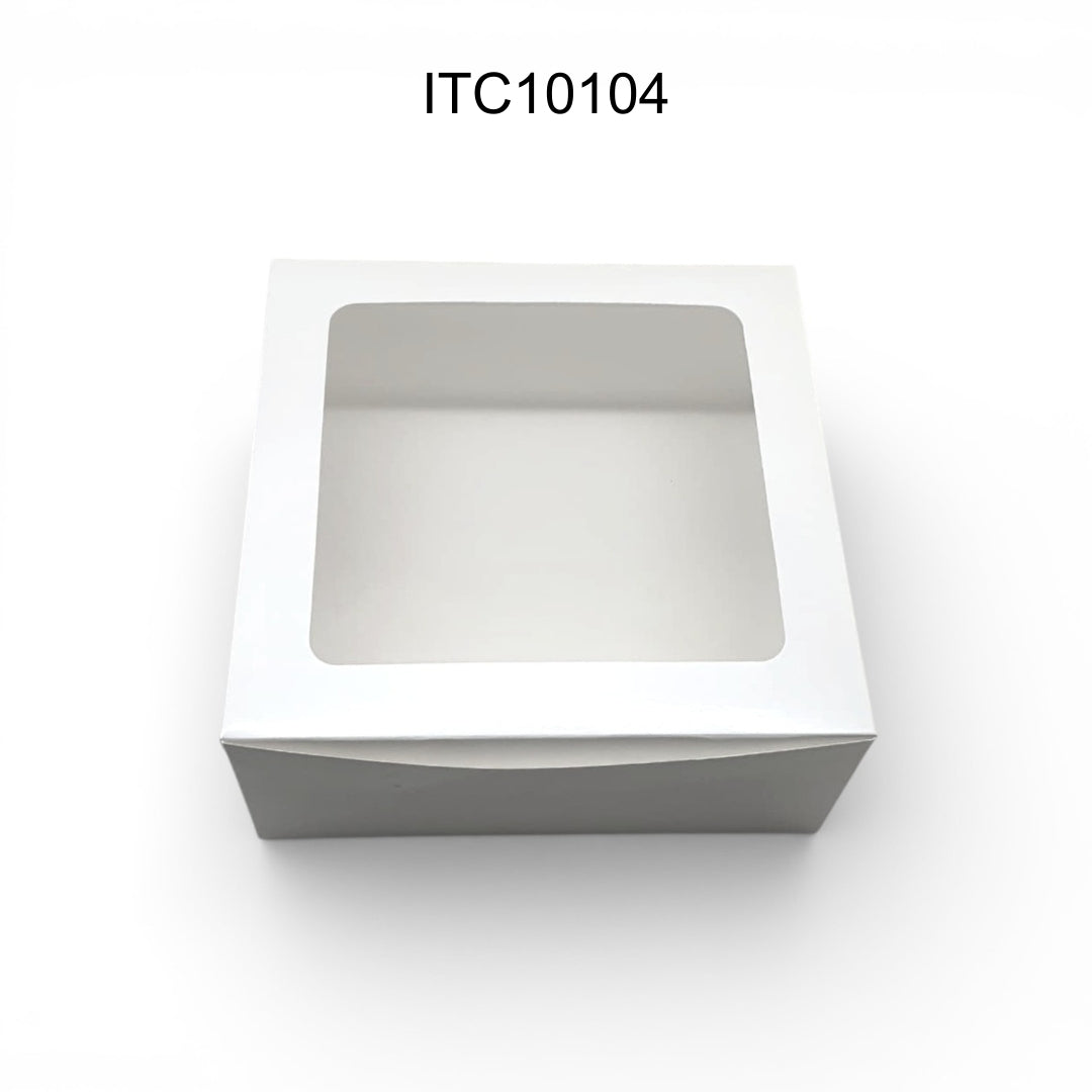 ITC 10x10x4 Inch Window Cake Box 1 kg cakes