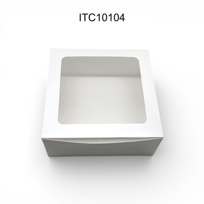 ITC 10x10x4 Inch Window Cake Box 1 kg cakes