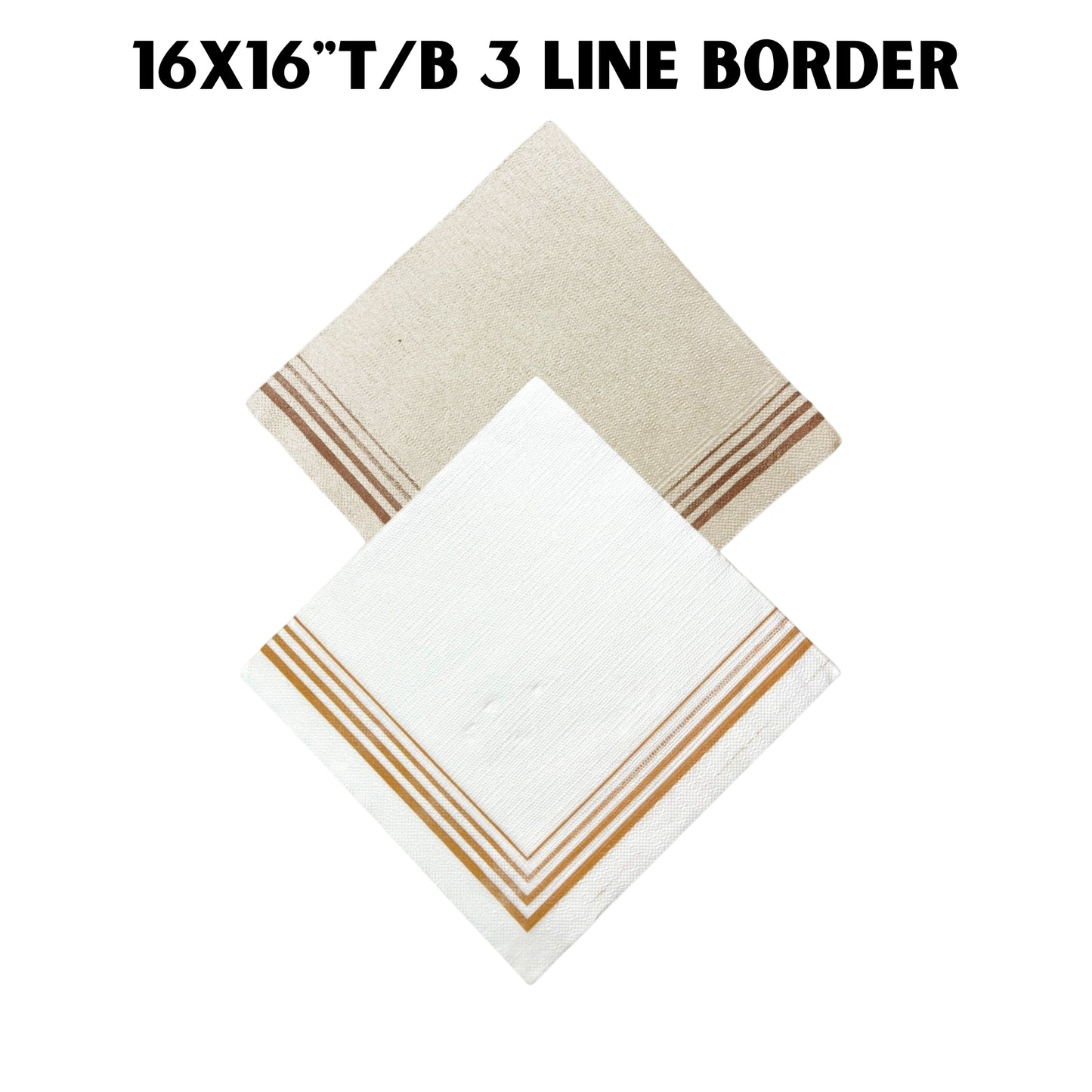 Dinner Tissue 16x16 TB 3 Line Border