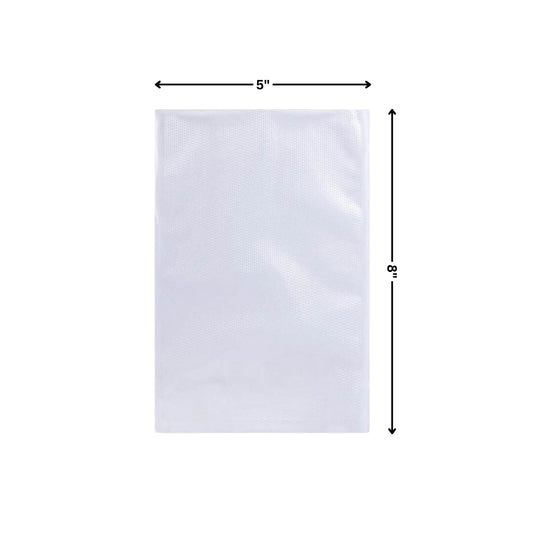 Vacuum Pouch Both Side Transparent – 3 Side Seal 5 x 8