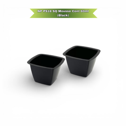 NP PS 18 SQ Jelly Container 60ml Black color