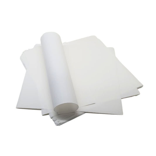 Ecowrap Plain Cut Sheet 12 x 12 inch White color (250 Sheets) Butter Paper