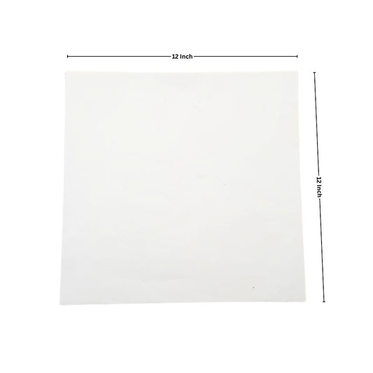 Ecowrap Plain Cut Sheet 12 x 12 inch White color (250 Sheets) Butter Paper