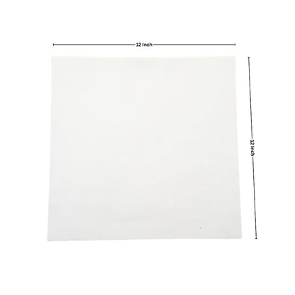 Ecowrap Plain Cut Sheet 12 x 12 inch White color (250 Sheets) Butter Paper
