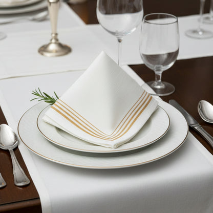 Dinner Tissue 16x16 TB 3 Line Border