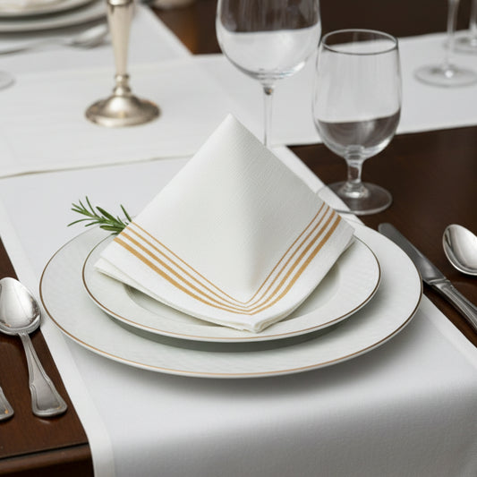 Dinner Tissue 16x16 TB 3 Line Border