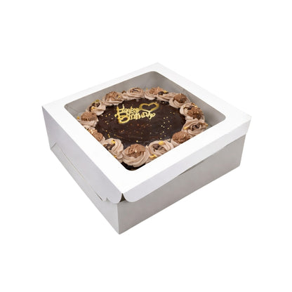 ITC 10x10x4 Inch Window Cake Box 1 kg cakes