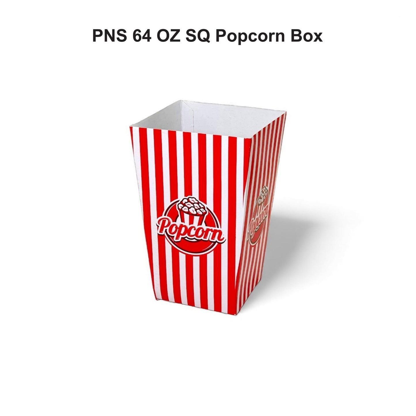 PNS 64 OZ Square Popcorn Box