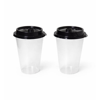350ML Paknserve reusable sipper container with Black Lid (90 Dia)