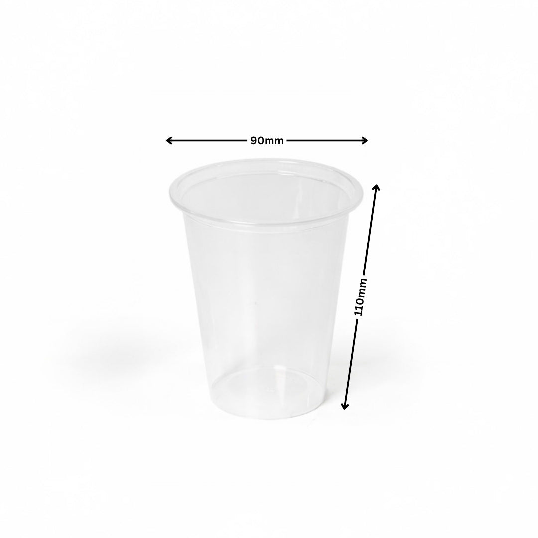 350ML Paknserve reusable sipper container with Black Lid (90 Dia)