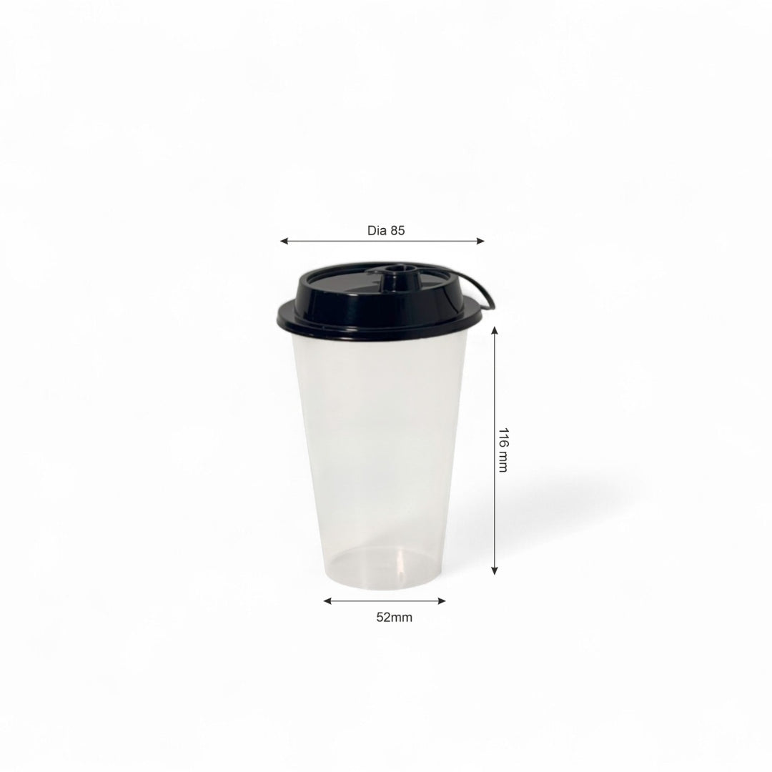 350 ml Paknserve Sipper Container with Black Lid (85D)