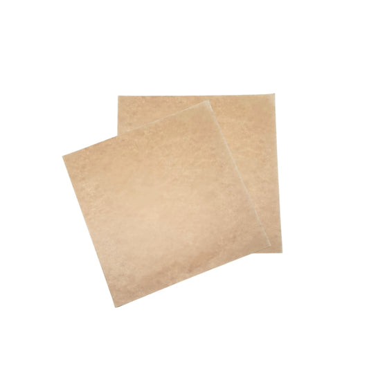 Ecowrap plain Cut Sheet 8 x 8 inch Brown color (250 Sheets) Butter Paper