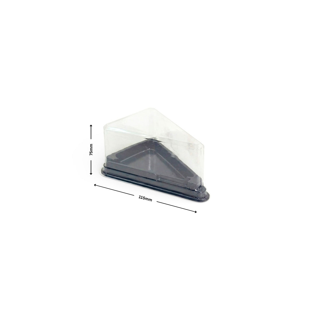 PNS TP01 Pastry Triangle HIPS Tray with PET Dome Lid