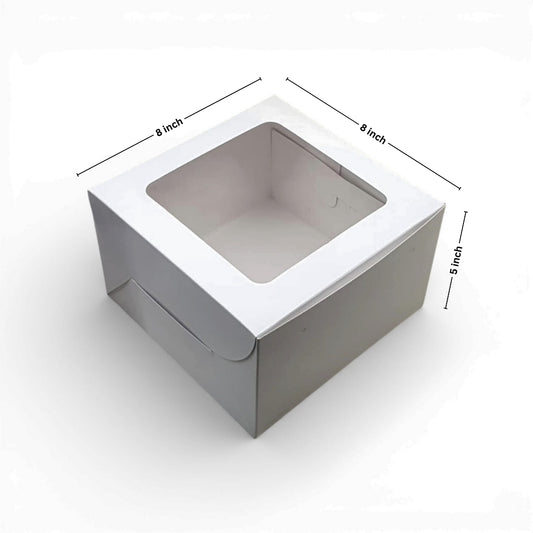 ITC 8x8x5 Inch Window Cake Box For Half Kg Cakes