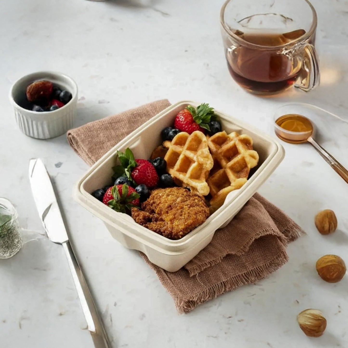 Bumboo Anti-Leak 500ml Rectangle Container with lid