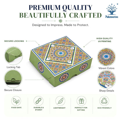 100 g Green Printed Mithai Box Paper – Paknserve