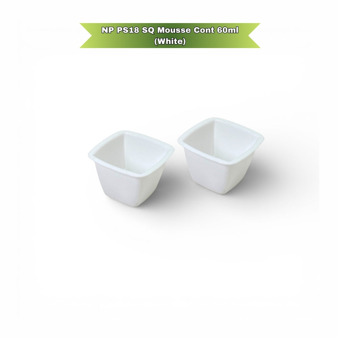 NP PS 18 SQ Jelly Container 60ml White color