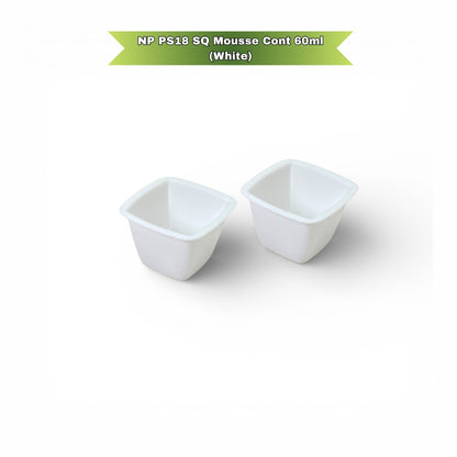 NP PS 18 SQ Jelly Container 60ml White color