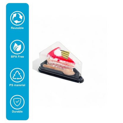 PNS TP01 Pastry Triangle HIPS Tray with PET Dome Lid