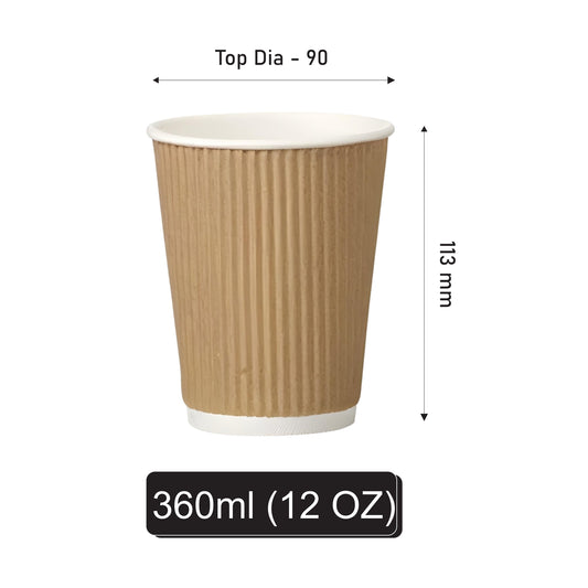 360 ml Ripple Paper Cup / 1 PE