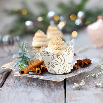 Tulip Muffin White & White Printed