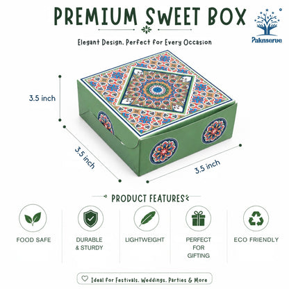 100 g Green Printed Mithai Box Paper – Paknserve