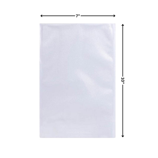 Vacuum Pouch Both Side Transparent – 3 Side Seal 7 x 10