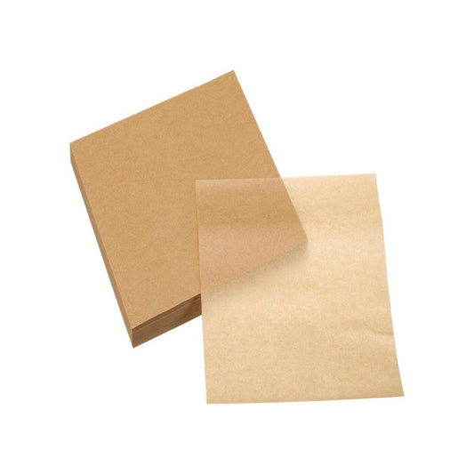 Ecowrap Plain Cut Sheet 10 x 10 inch Brown color (250 Sheets) Butter Paper