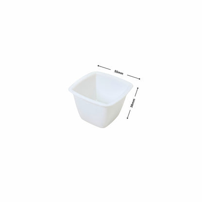 NP PS 18 SQ Jelly Container 60ml White color