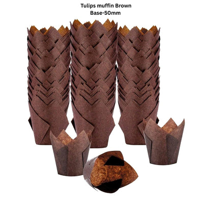 Tulip Muffin Brown & Brown Printed