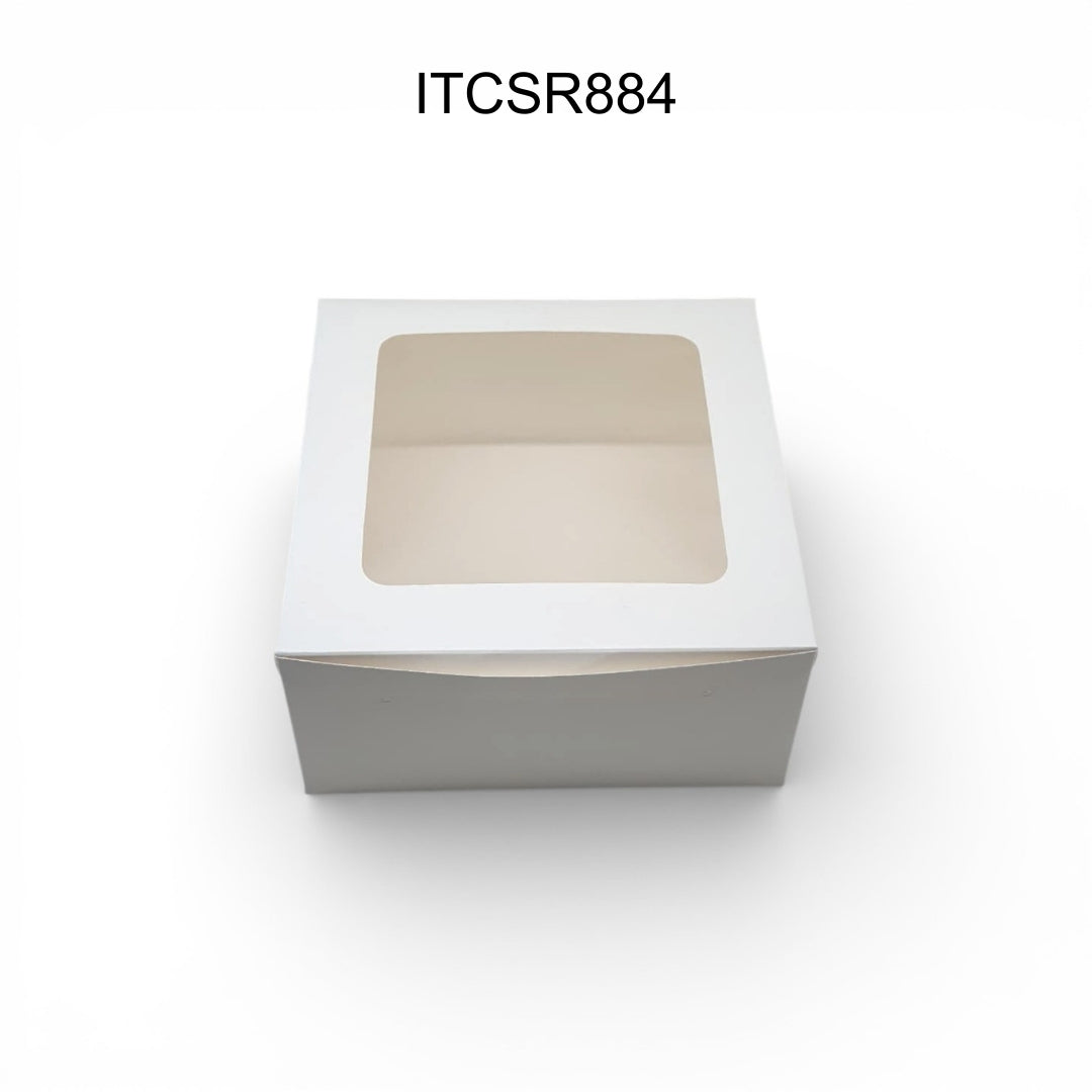 ITC 8x8x4 Inch Window Cake Box for half kg cakes
