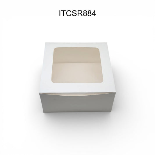 ITC 8x8x4 Inch Window Cake Box for half kg cakes