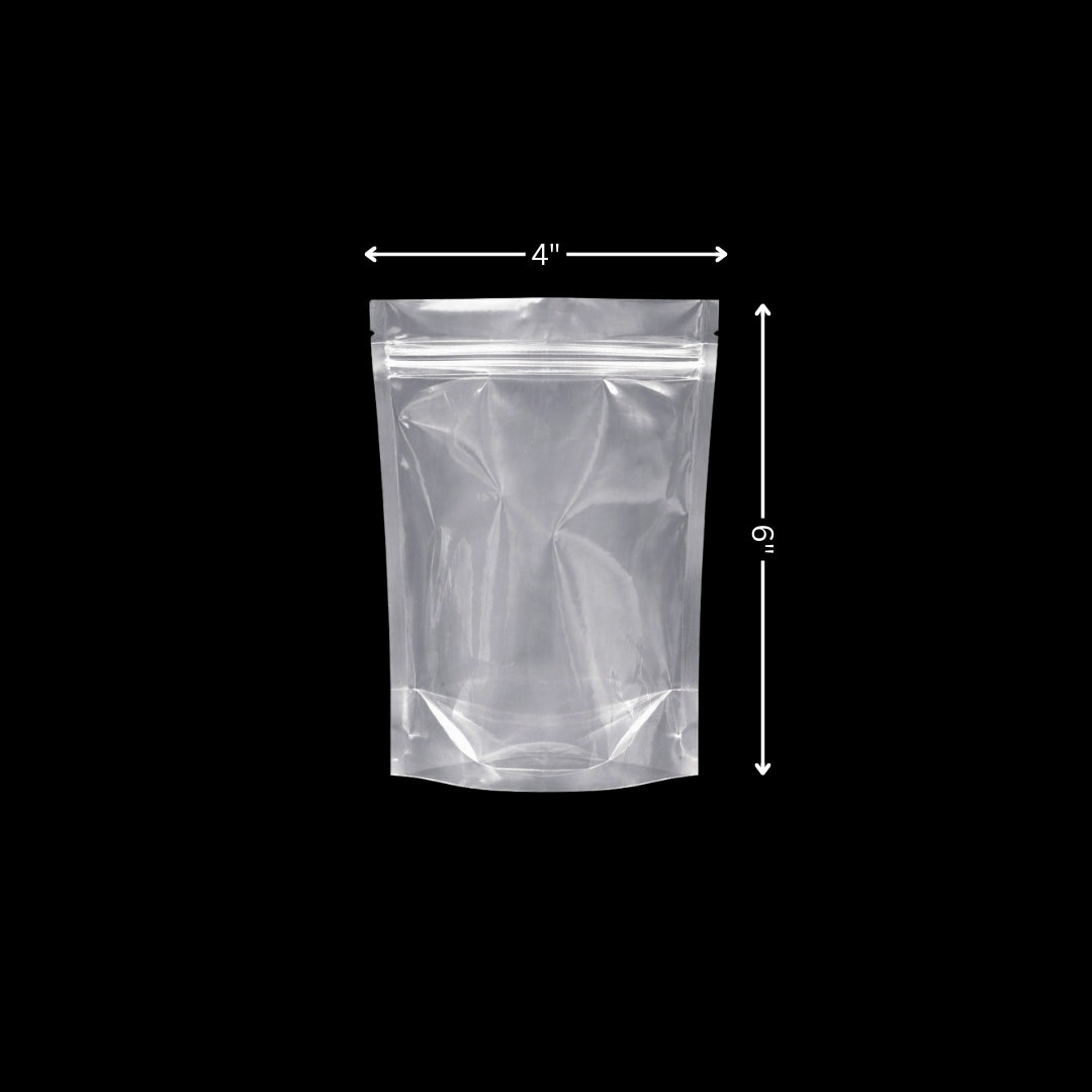 Stand Up Zipper Pouch Extra Clear 4 x 6