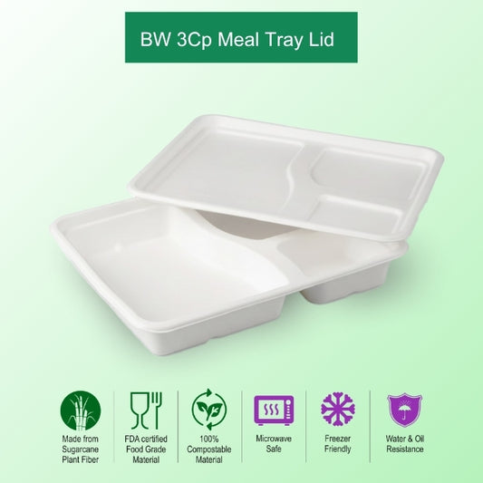BW 3Cp Meal Tray New with lid
