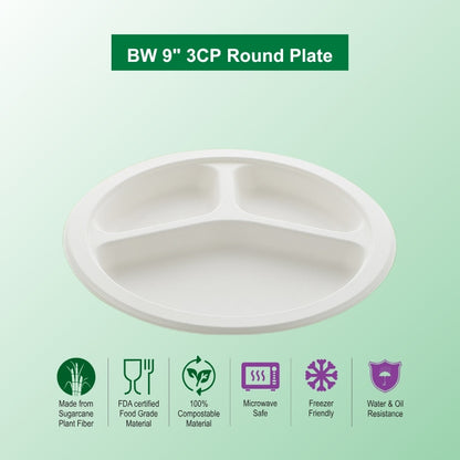 BW 9" 3CP Round Plate