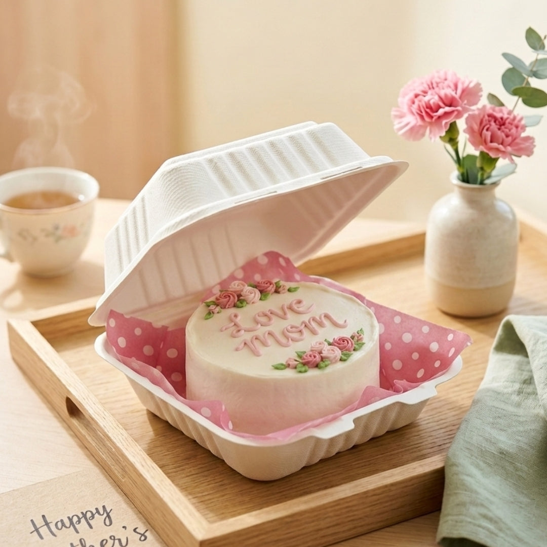 Bento Cake Liner (Pink Polka)
