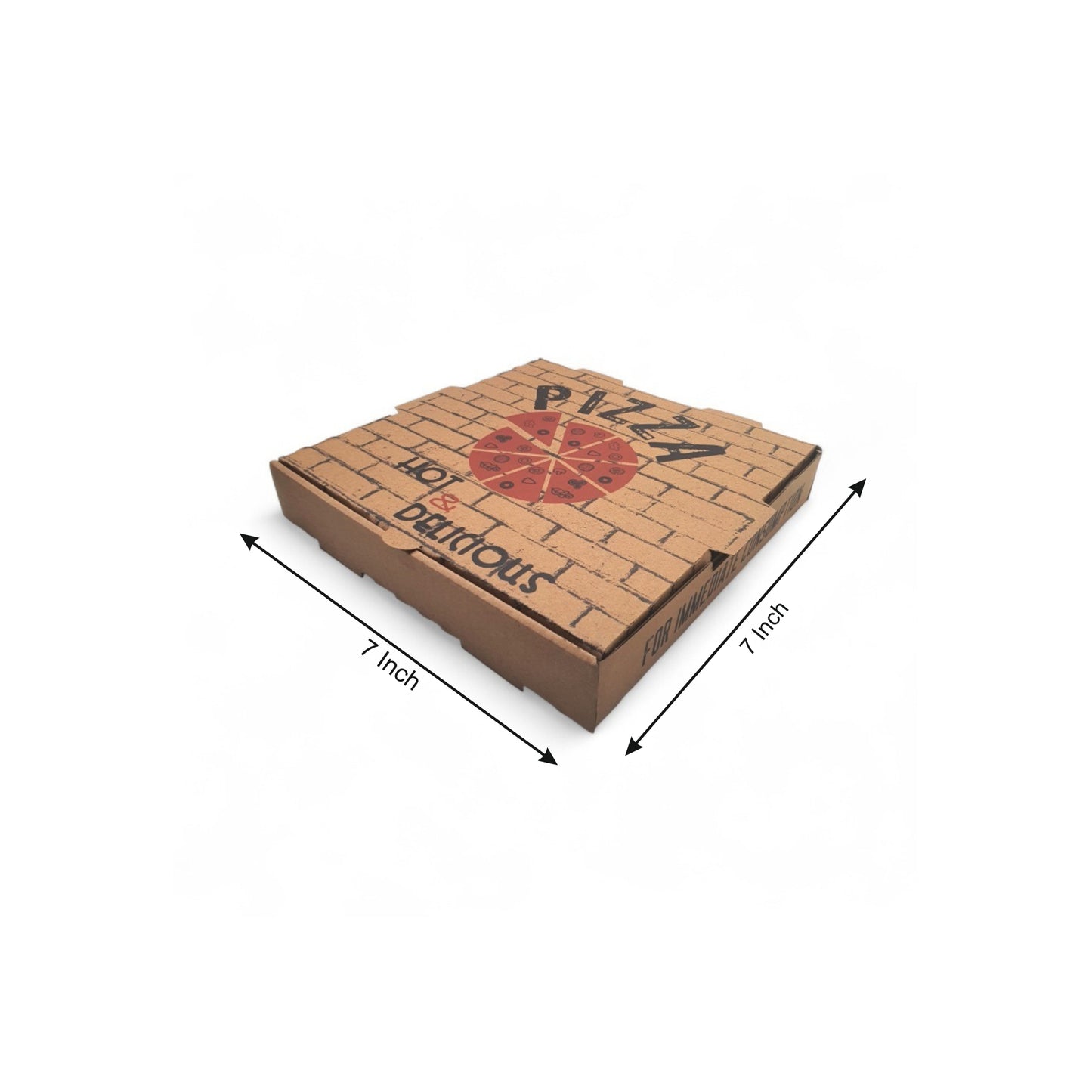 Brown 7 inch Pizza Box