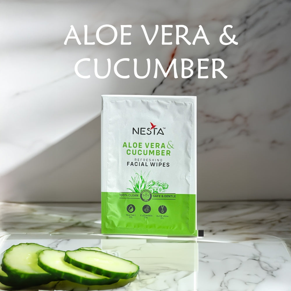 Aloe Vera & Cucumber Facial Wipes
