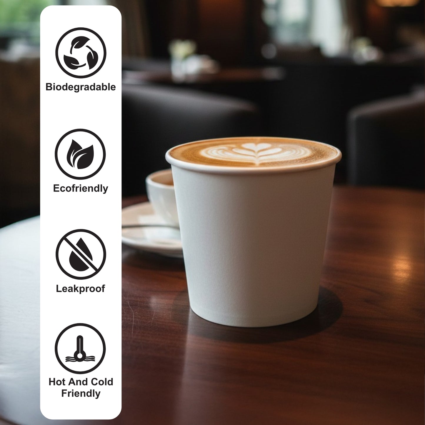 100 ml Plain Paper Cup – Single PE