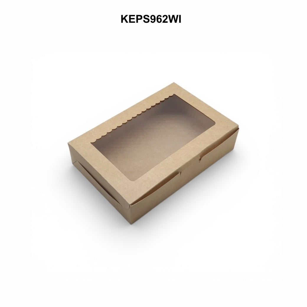 Kraft 9x6x2 Window Brownie Box