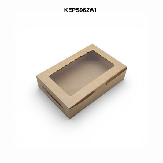 Kraft 9x6x2 Window Brownie Box