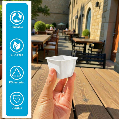 NP PS 18 SQ Jelly Container 60ml White color